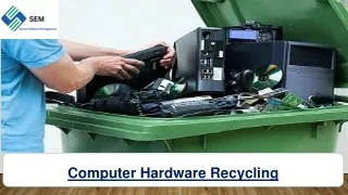 Eco-Friendly Computer Hardware Recycling Services in California