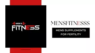 Mens Supplements For Fertility