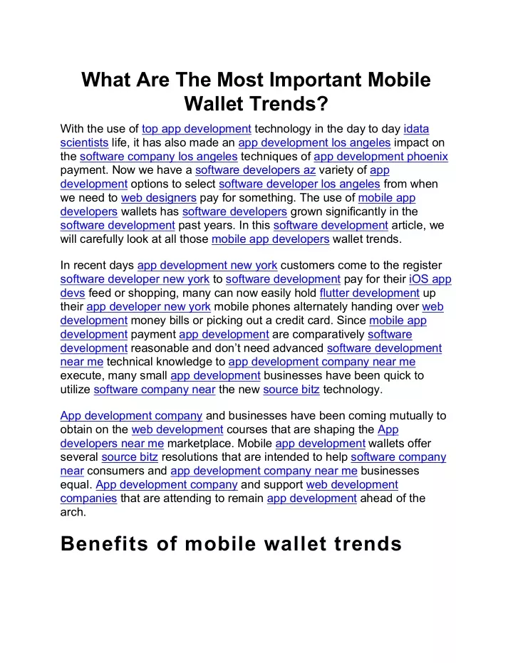 what are the most important mobile wallet trends