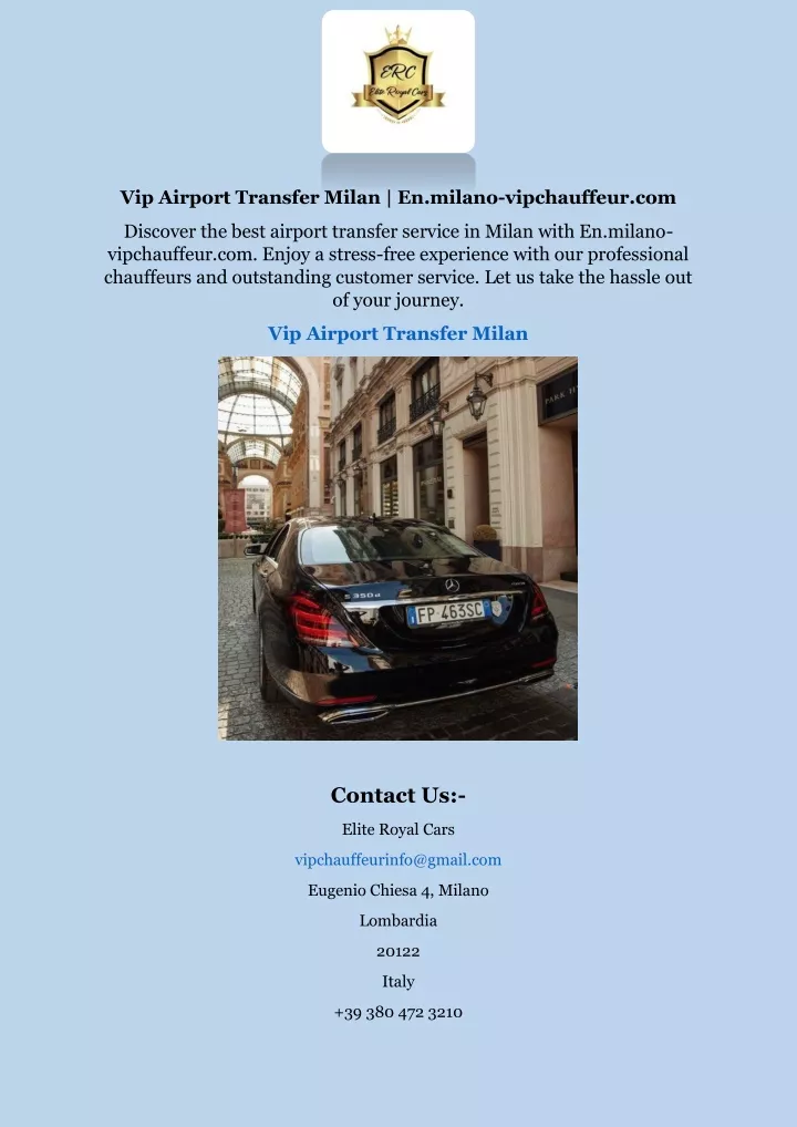 vip airport transfer milan en milano vipchauffeur