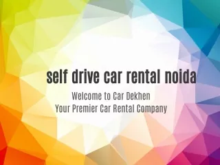 self drive car rental noida