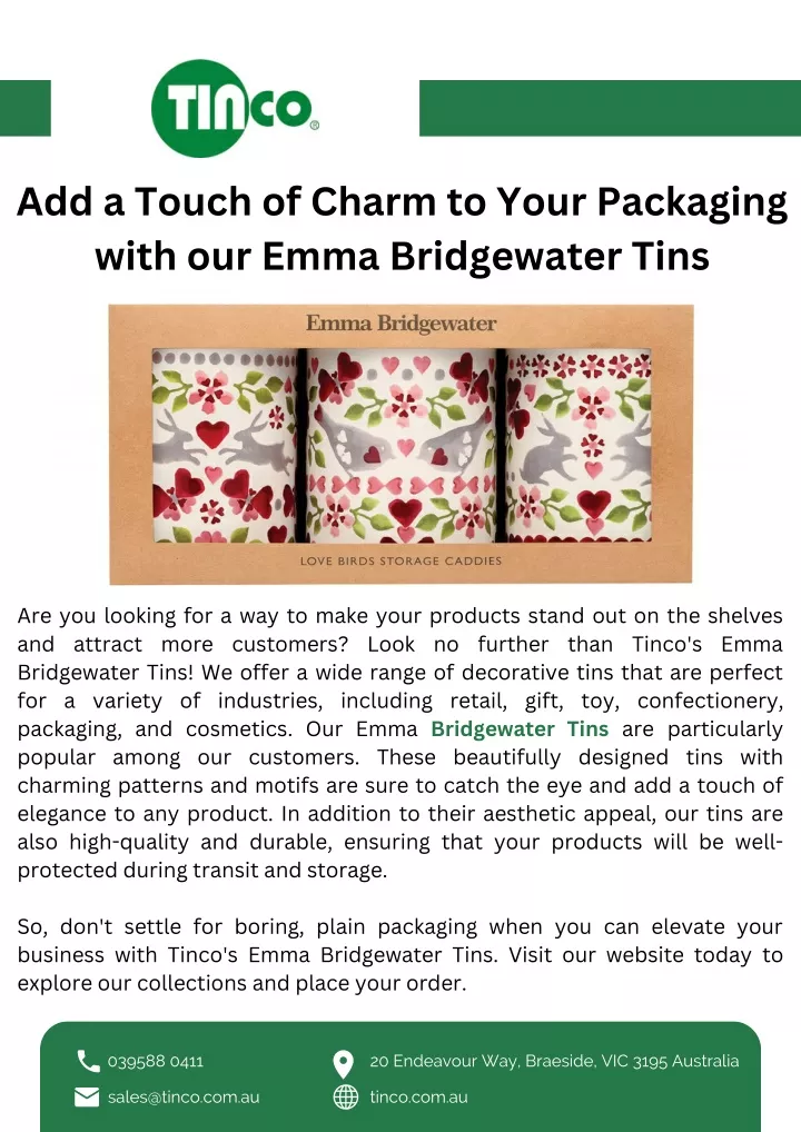 add a touch of charm to your packaging with