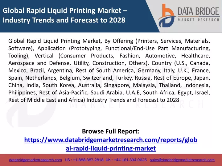 global rapid liquid printing market industry