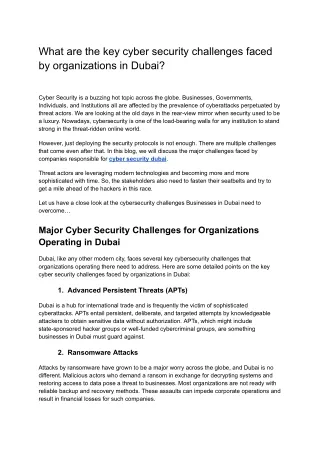 what are the key cyber security challenges faced