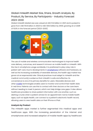 global mhealth market size share growth analysis
