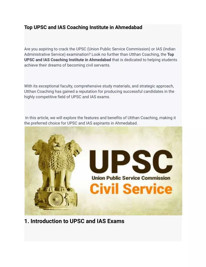 top upsc and ias coaching institute in ahmedabad