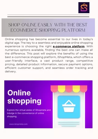 Shop Online Easily with the Best Ecommerce Shopping Platform