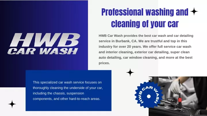 professional washing and cleaning of your car