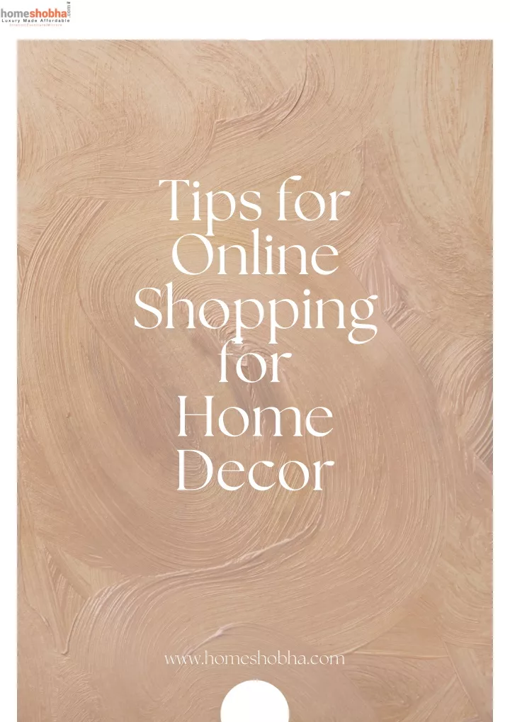 tips for online shopping for home decor