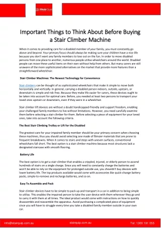 Important Things to Think About Before Buying a Stair Climber Machine 