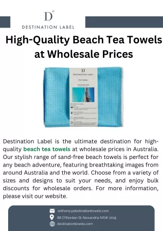 High-Quality Beach Tea Towels at Wholesale Prices