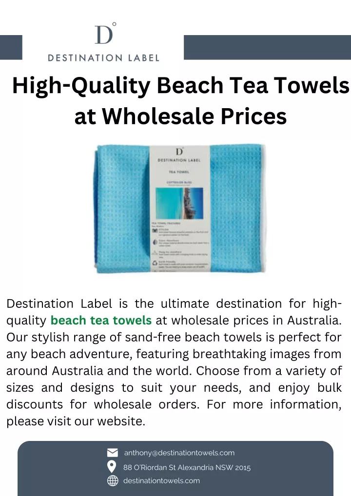 high quality beach tea towels at wholesale prices