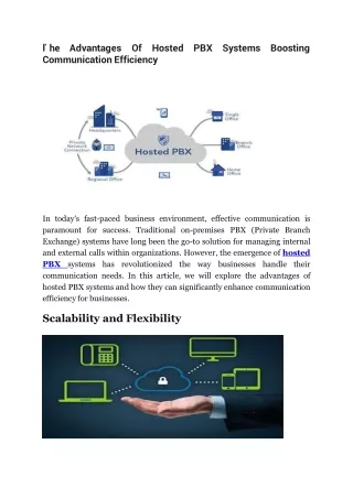 The Advantages Of Hosted PBX Systems Boosting Communication Efficiency