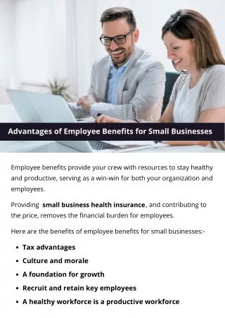 Advantages of Employee Benefits for Small Businesses