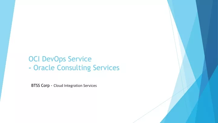 oci devops service oracle consulting services