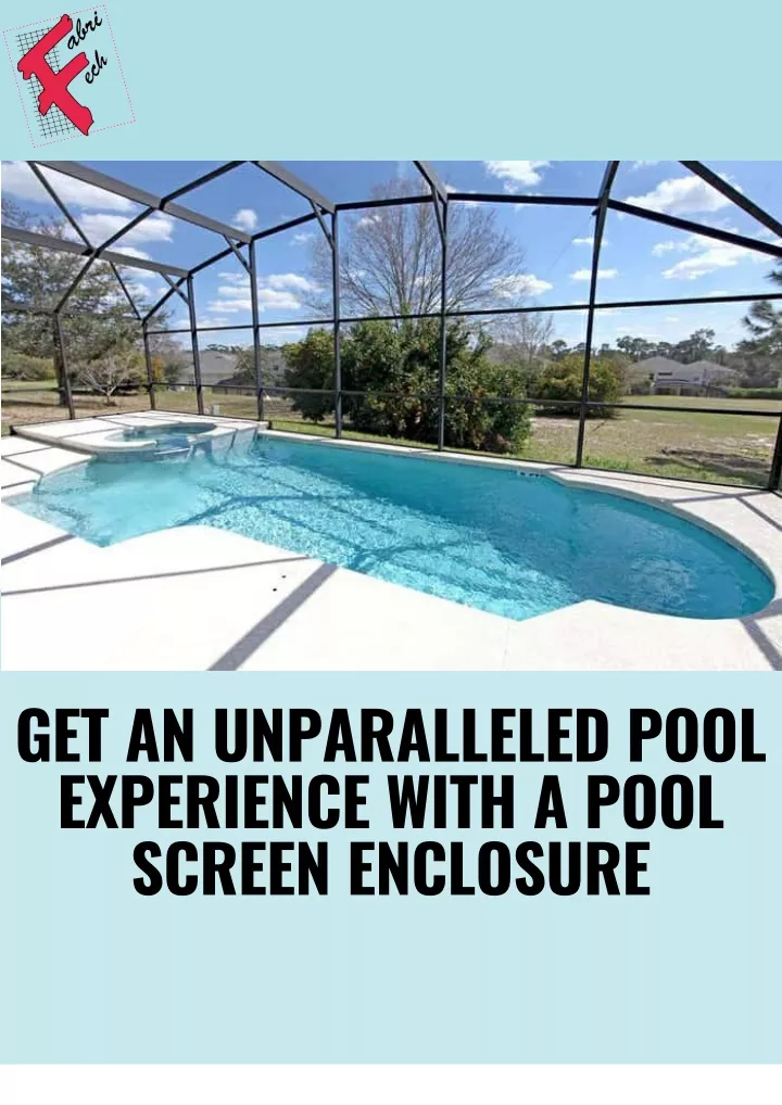 get an unparalleled pool experience with a pool