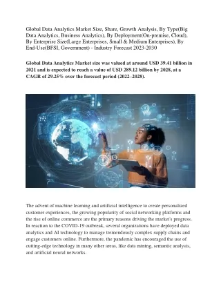 global data analytics market size share growth