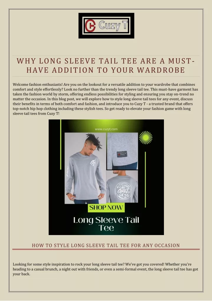 why long sleeve tail tee are a must have addition