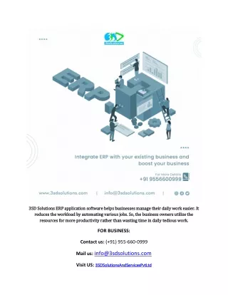 3sd solutions erp application software helps