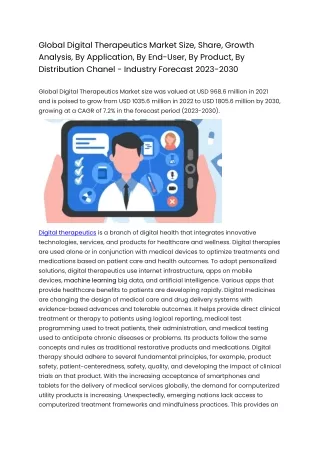 global digital therapeutics market size share