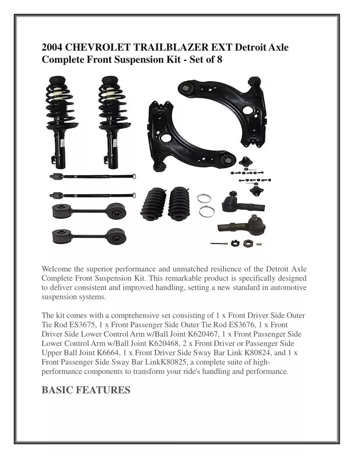 2004 chevrolet trailblazer ext detroit axle