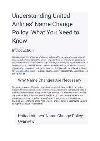 understanding united airlines name change policy