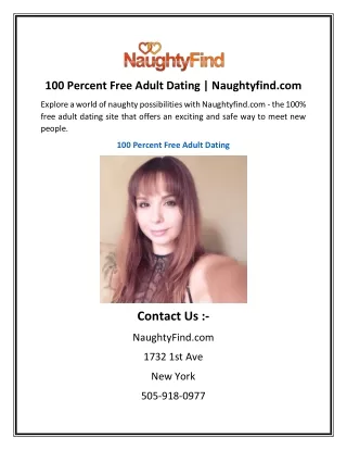 100 Percent Free Adult Dating | Naughtyfind.com