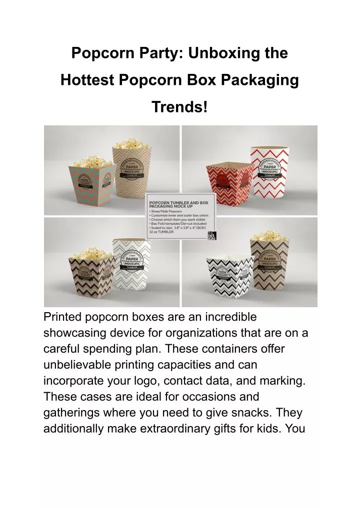popcorn party unboxing the