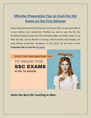 effective preparation tips to crack the ssc exams