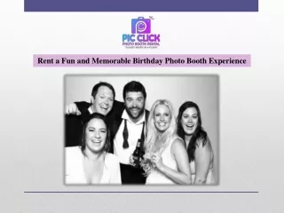 Rent a Fun and Memorable Birthday Photo Booth Experience