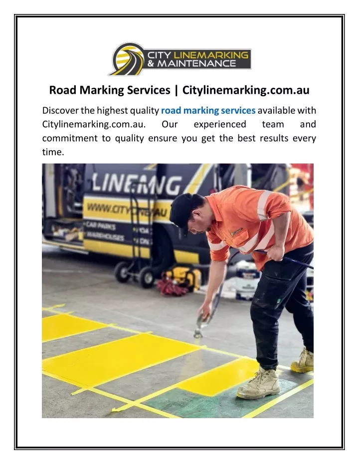 road marking services citylinemarking com au