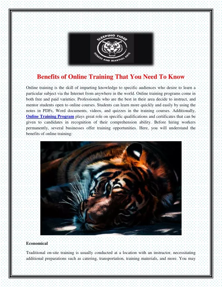 benefits of online training that you need to know