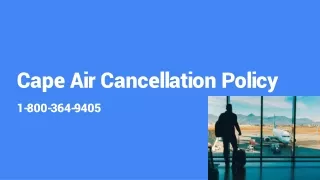 Cape Air Cancellation Policy