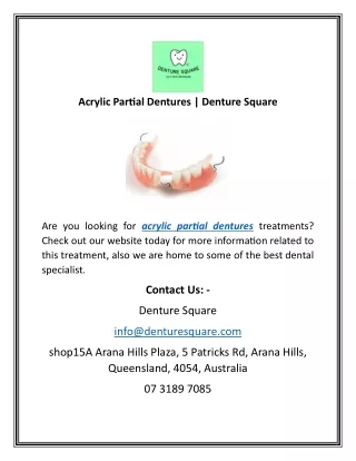acrylic partial dentures denture square