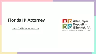 Looking for a patent law firm in Miami  Florida IP Attorney
