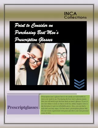 Point to Consider on Purchasing Best Men’s Prescription Glasses