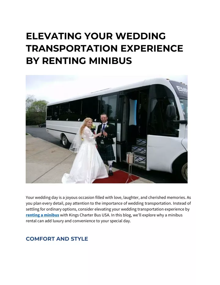 elevating your wedding transportation experience