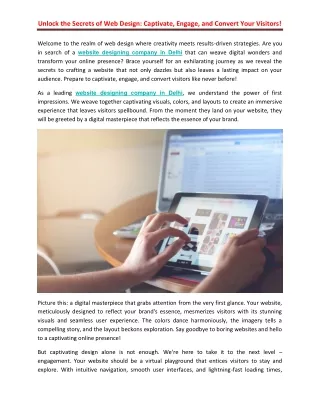 unlock the secrets of web design captivate engage