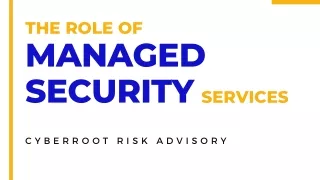 Managed Security Services — Cyberroot Risk Advisory