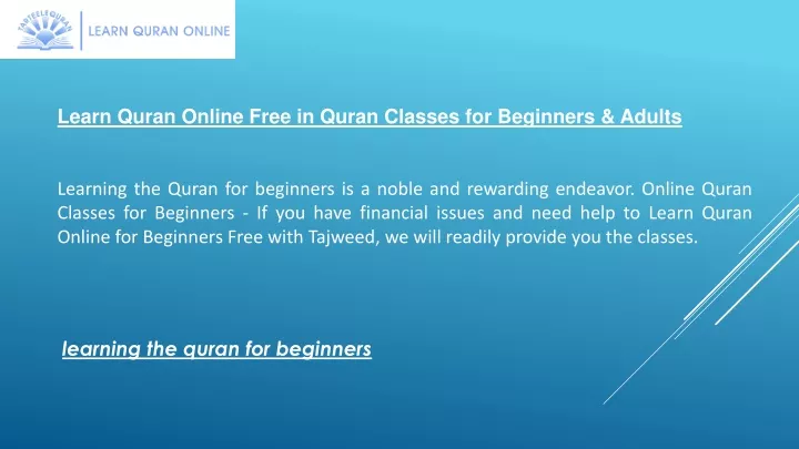 learn quran online free in quran classes