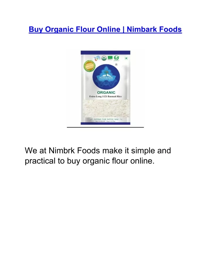 buy organic flour online nimbark foods