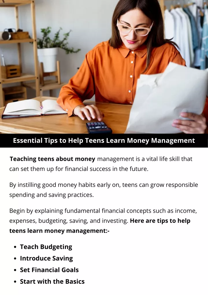 essential tips to help teens learn money