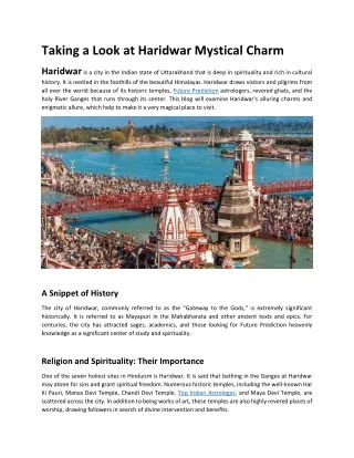 taking a look at haridwar mystical charm