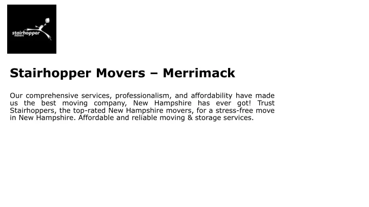 stairhopper movers merrimack