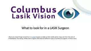 what to look for in a lasik surgeon