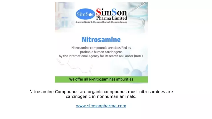 nitrosamine compounds are organic compounds most