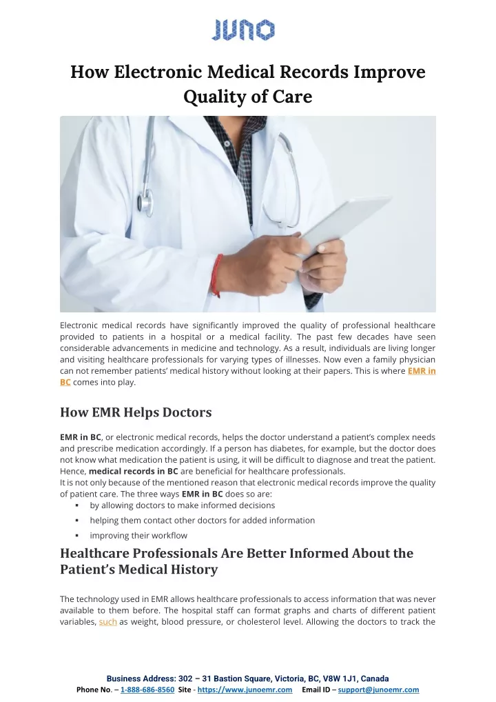 how electronic medical records improve quality