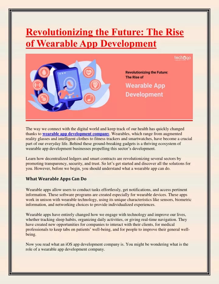 revolutionizing the future the rise of wearable
