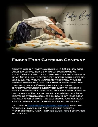 FINGER FOOD CATERING
