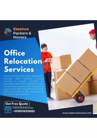 Essence Packers and Movers - Office Relocation Services in Gurgaon